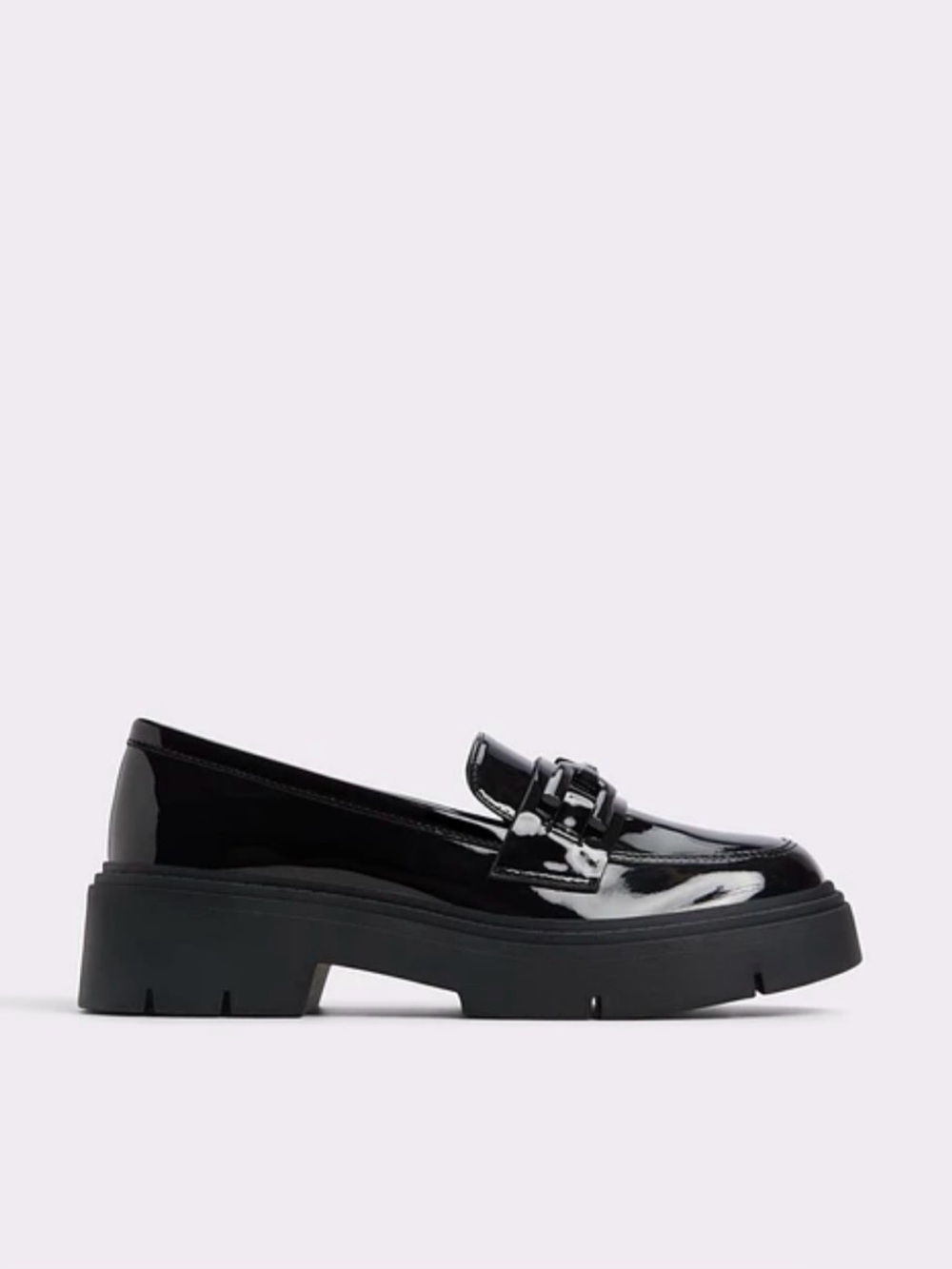 ALDO Mazey Black Synthetic Patent Women's Loafers & Oxfords Size 7 - Picture 7 of 7